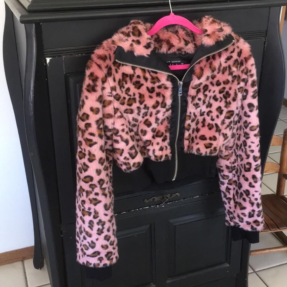 laganja estranja leopard fur jacket by lip service